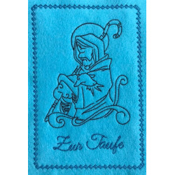 Stickdatei ITH - Postkarte Jesus Schaf Taufe